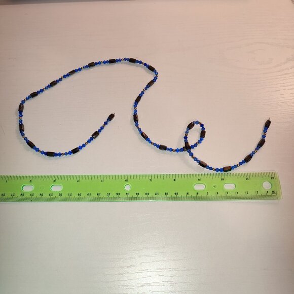 Deep Blue Magnetic Bracelet or Necklace Cobalt Vintage Wear as You Want - Picture 8 of 8